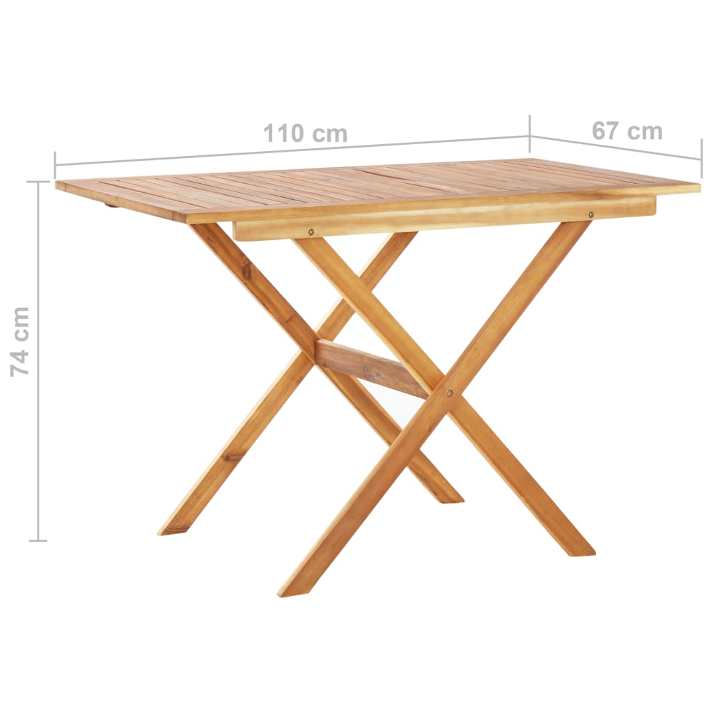 vidaXL 3-delige Tuinset poly rattan en massief acaciahout