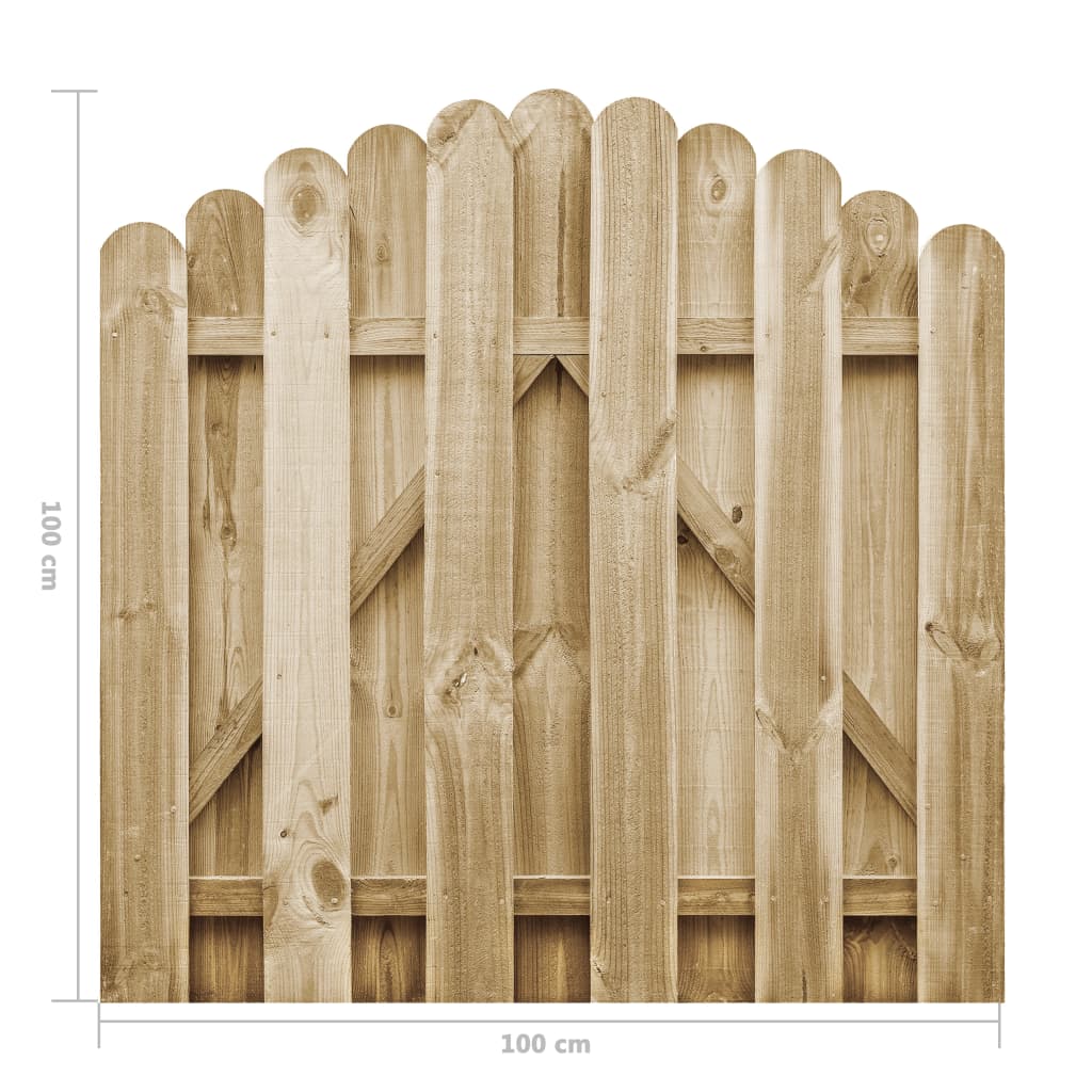 vidaXL Poort 100x100 cm geïmpregneerd grenenhout