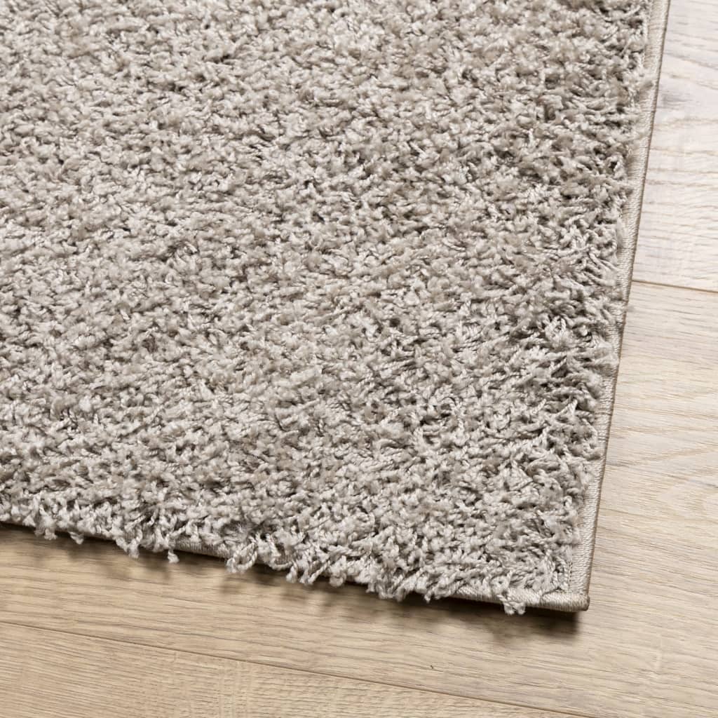 vidaXL Vloerkleed PAMPLONA shaggy hoogpolig modern 160x160 cm beige