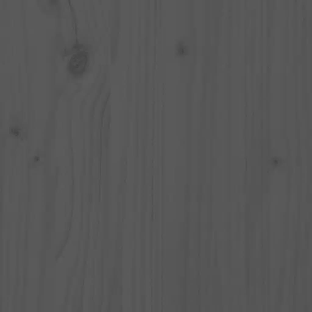 vidaXL Hoofdbord 138x3x81 cm massief grenenhout grijs