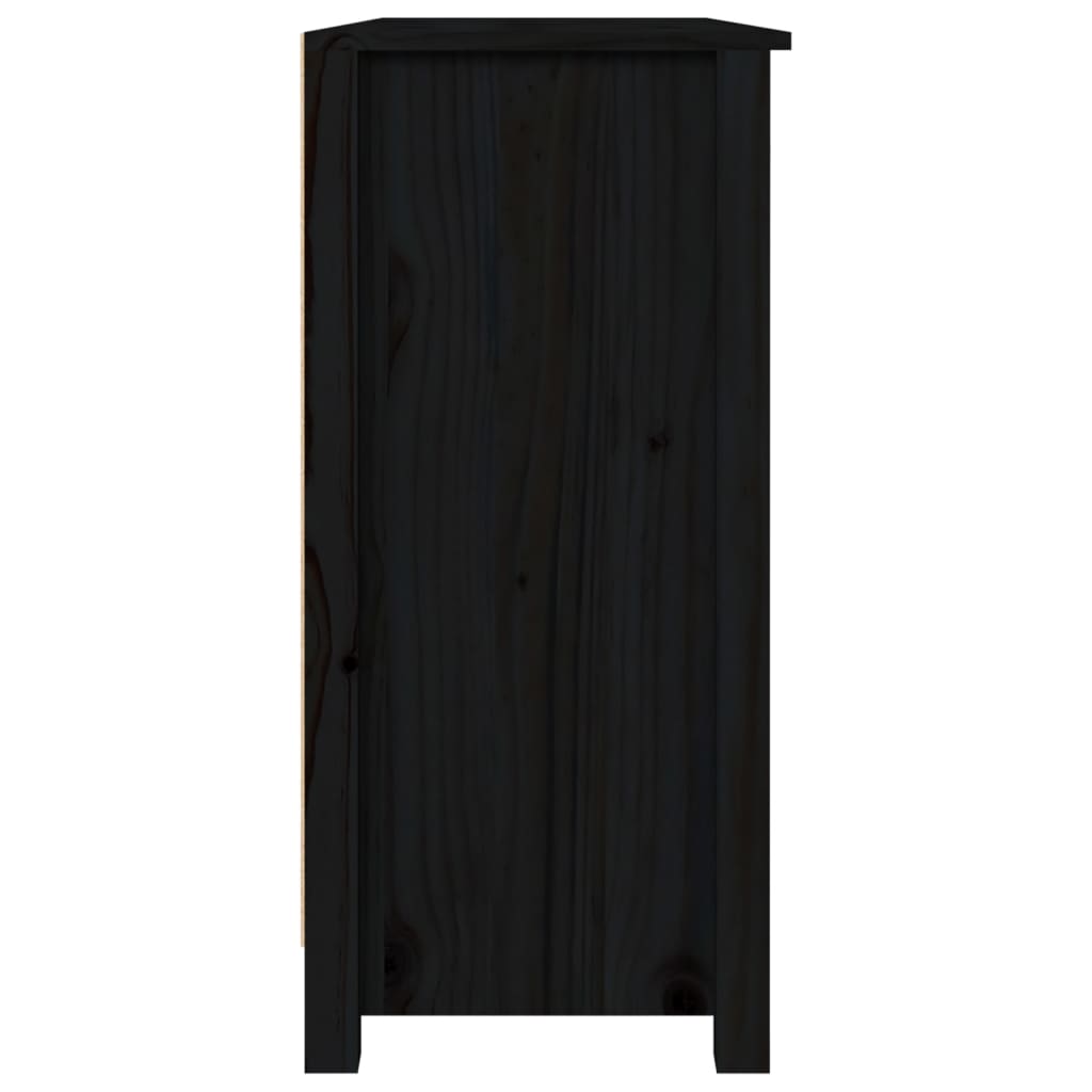 vidaXL Dressoir 100x35x74 cm massief grenenhout zwart