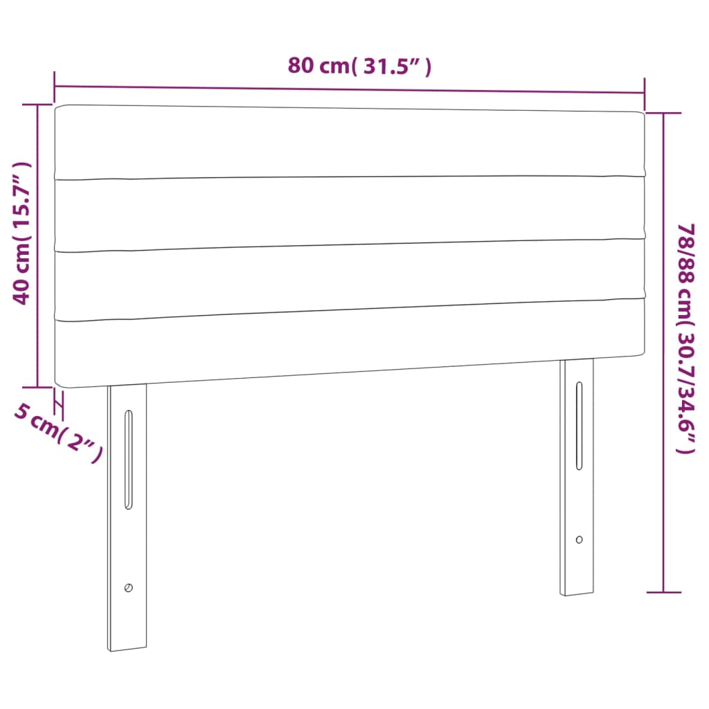 vidaXL Hoofdbord 80x5x78/88 cm fluweel donkerblauw