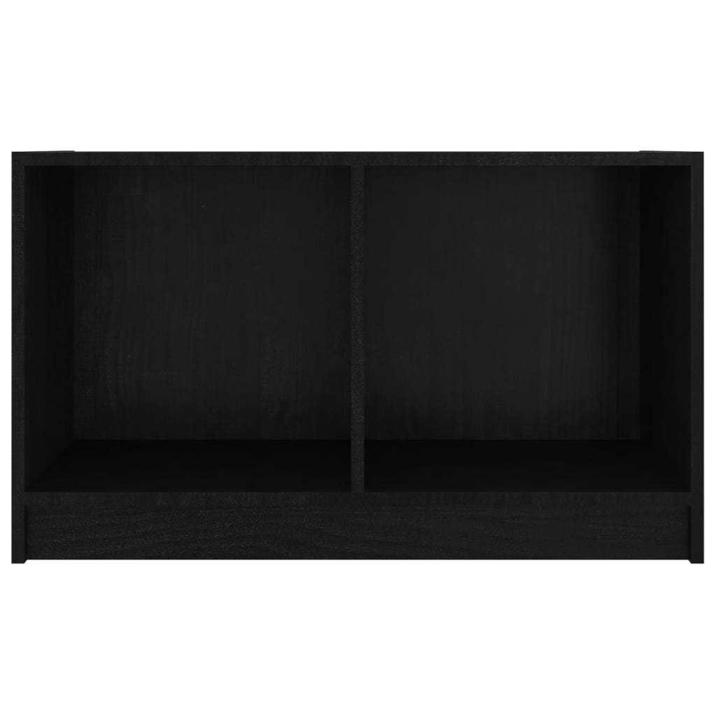 vidaXL Tv-meubel 70x33x42 cm massief grenenhout zwart