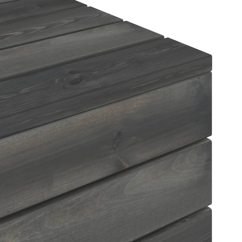 vidaXL 10-delige Loungeset pallet massief grenenhout donkergrijs