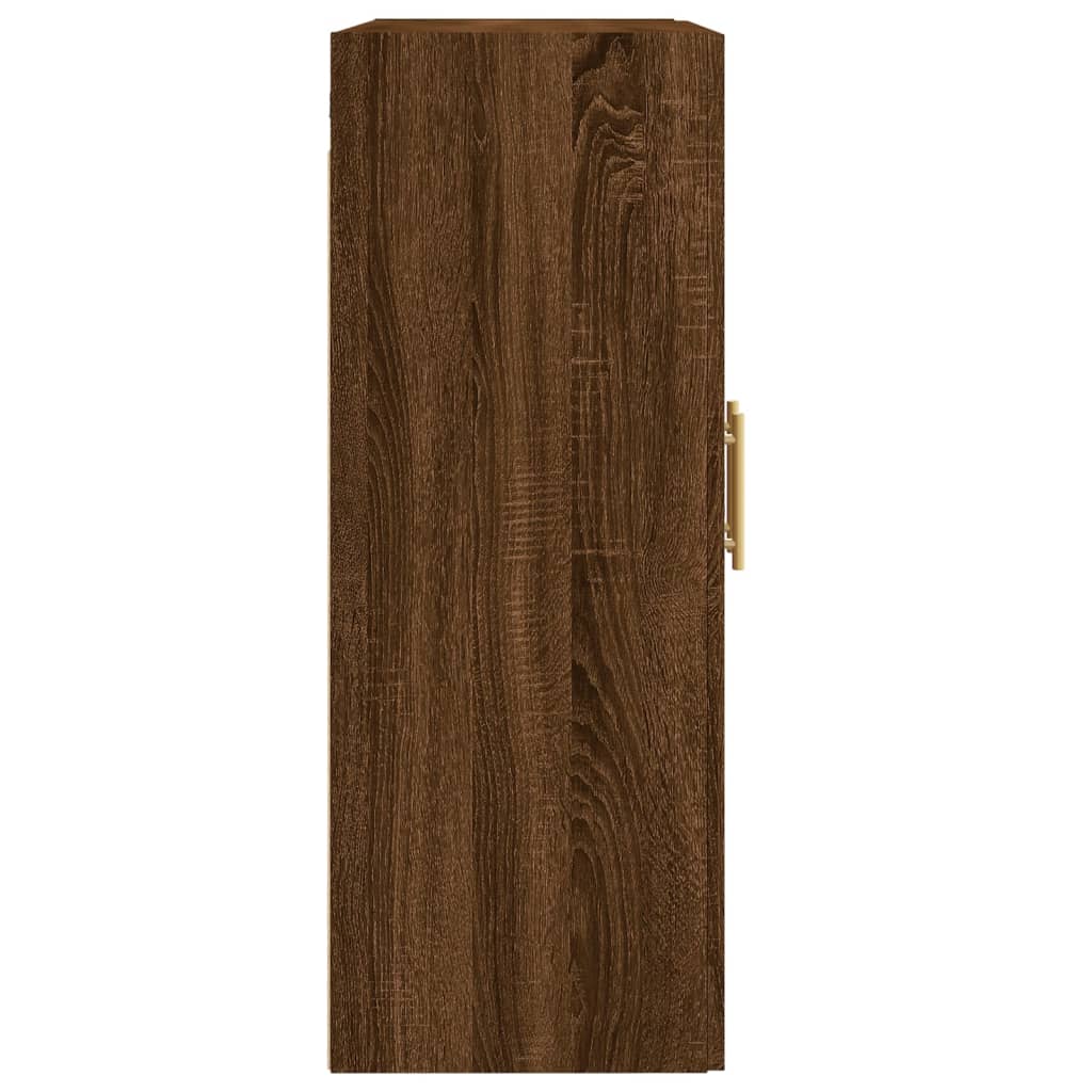 vidaXL Wandkast 69,5x34x90 cm bewerkt hout bruin eikenkleur