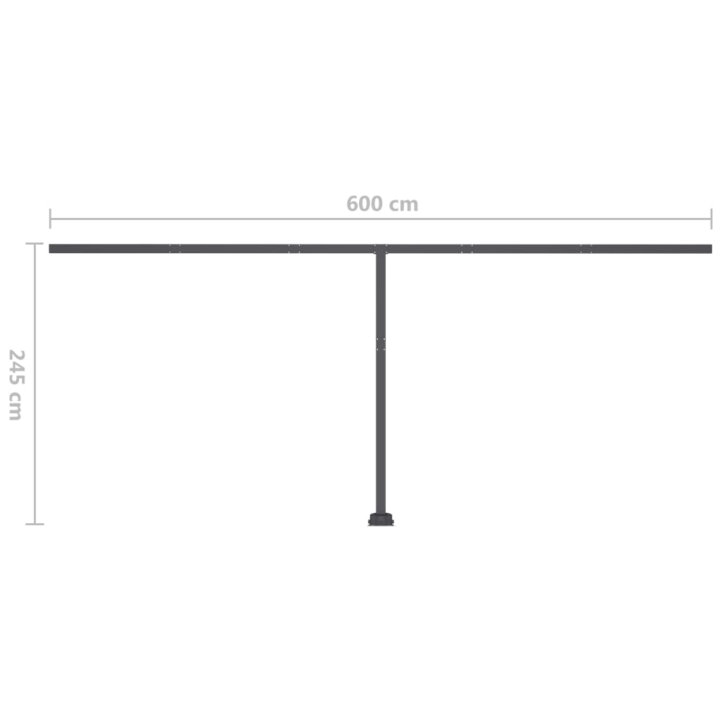 vidaXL Luifel vrijstaand automatisch 600x300 cm crèmekleurig