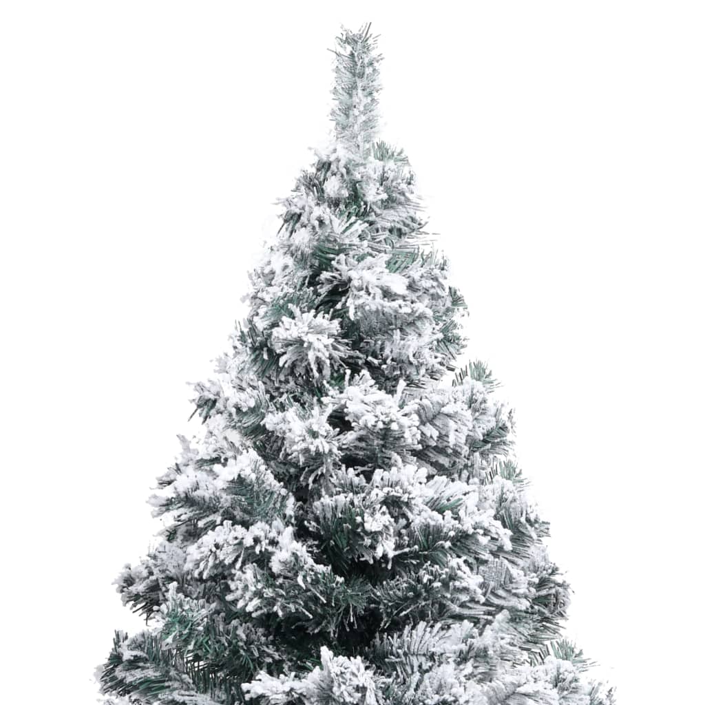 vidaXL Kunstkerstboom met verlichting en sneeuw 180 cm groen