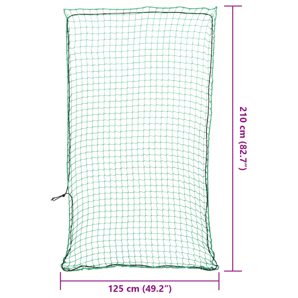 vidaXL Aanhangwagennet elastisch touw 2,1x1,25 m polypropeen groen