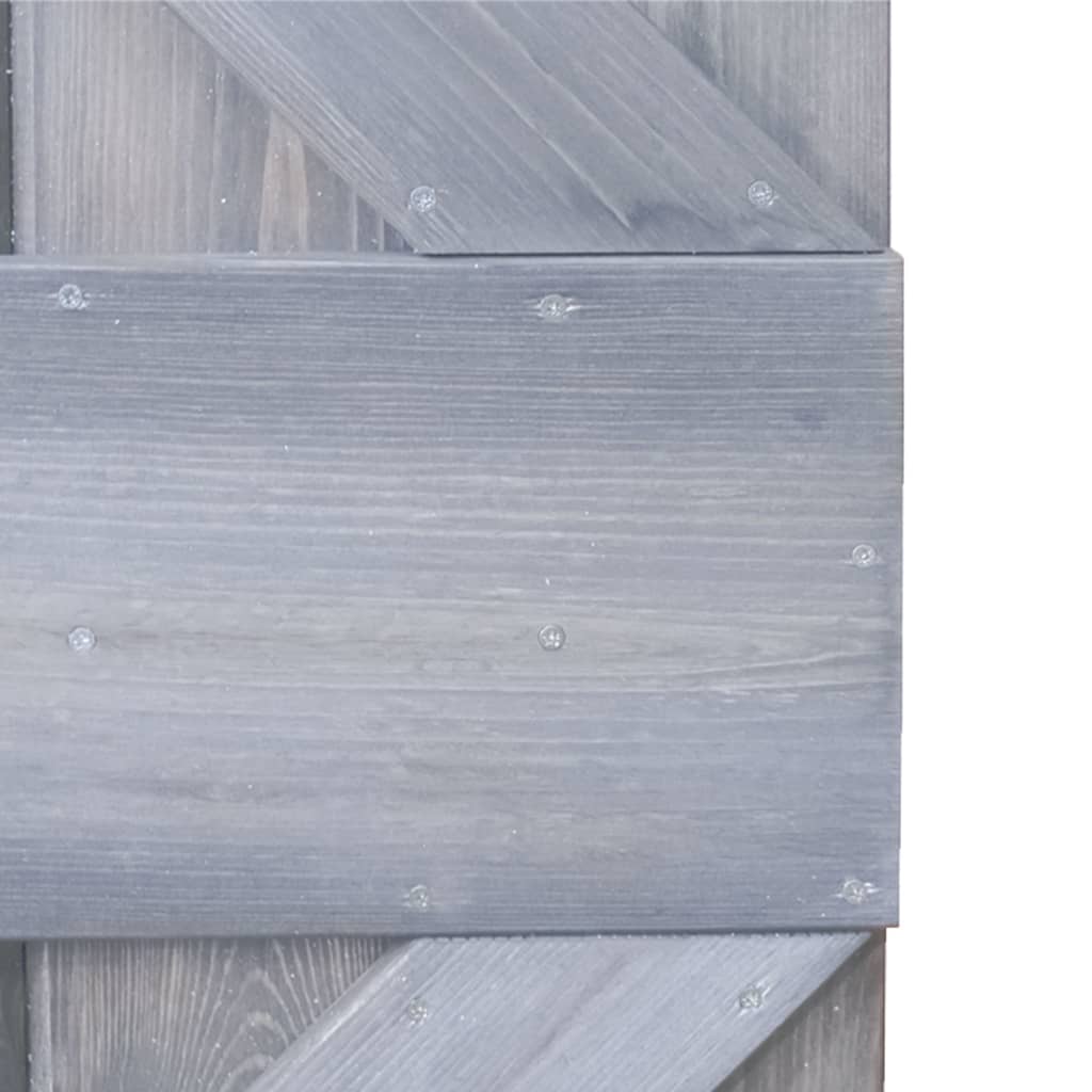 vidaXL Deur 90x210 cm massief grenenhout grijs