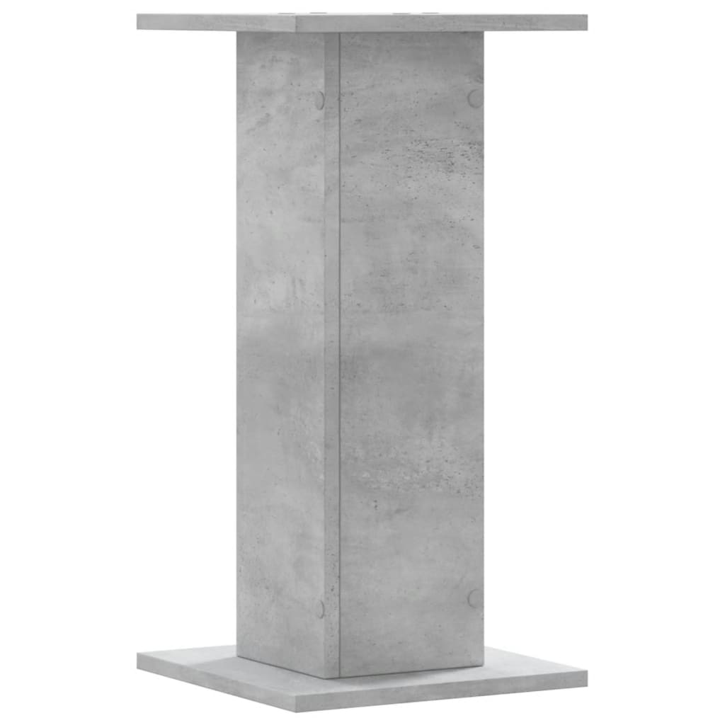 vidaXL Speakerstandaards 2 st 30x30x60 cm bewerkt hout betongrijs