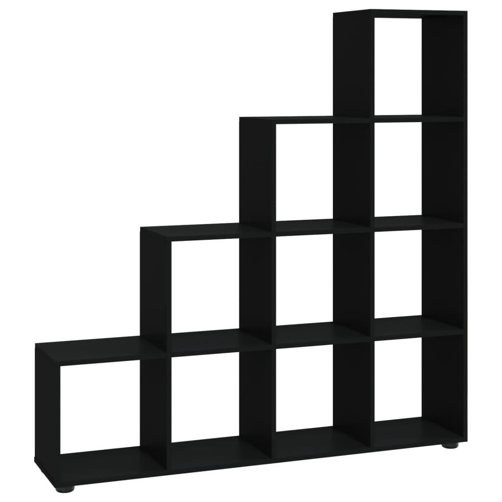 vidaXL Boekenkast trapvormig 142 cm bewerkt hout zwart