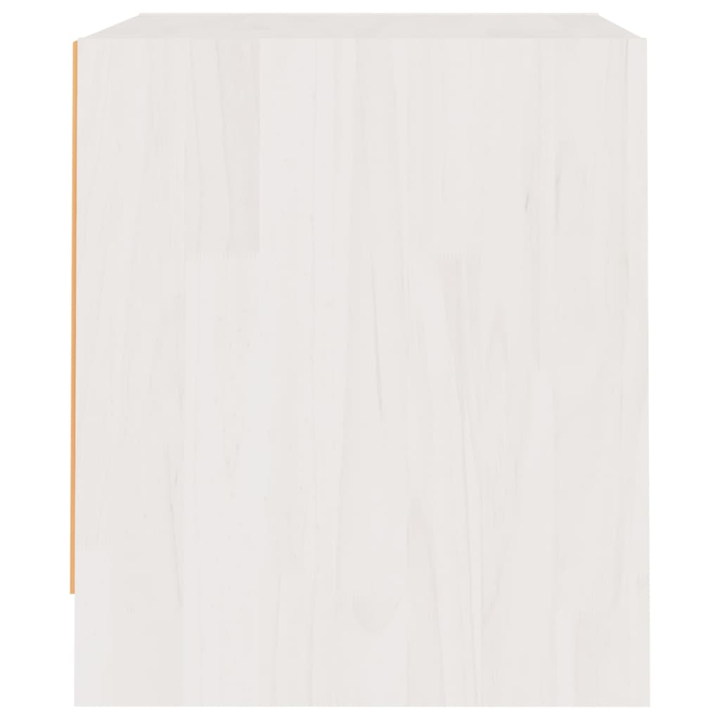 vidaXL Nachtkastje 40x30,5x35,5 cm massief grenenhout wit