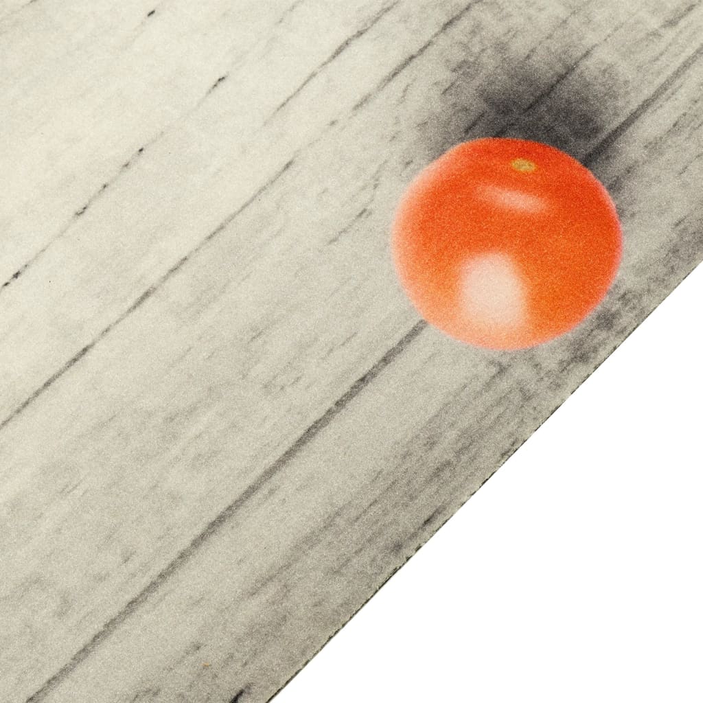 vidaXL Keukenmat wasbaar tomatenprint 45x150 cm fluweel