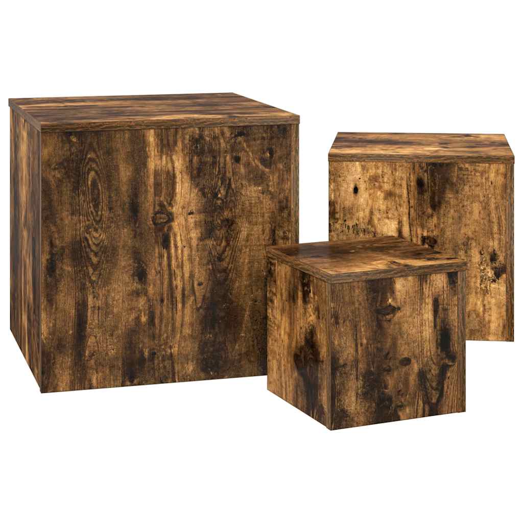 VidaXL Salontafel 50x50x35 cm bewerkt hout sonoma eikenkleurig