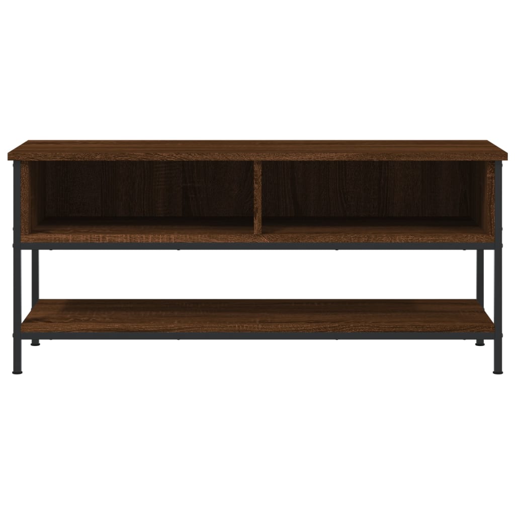 vidaXL Tv-meubel 100x35x45 cm bewerkt hout bruin eikenkleur