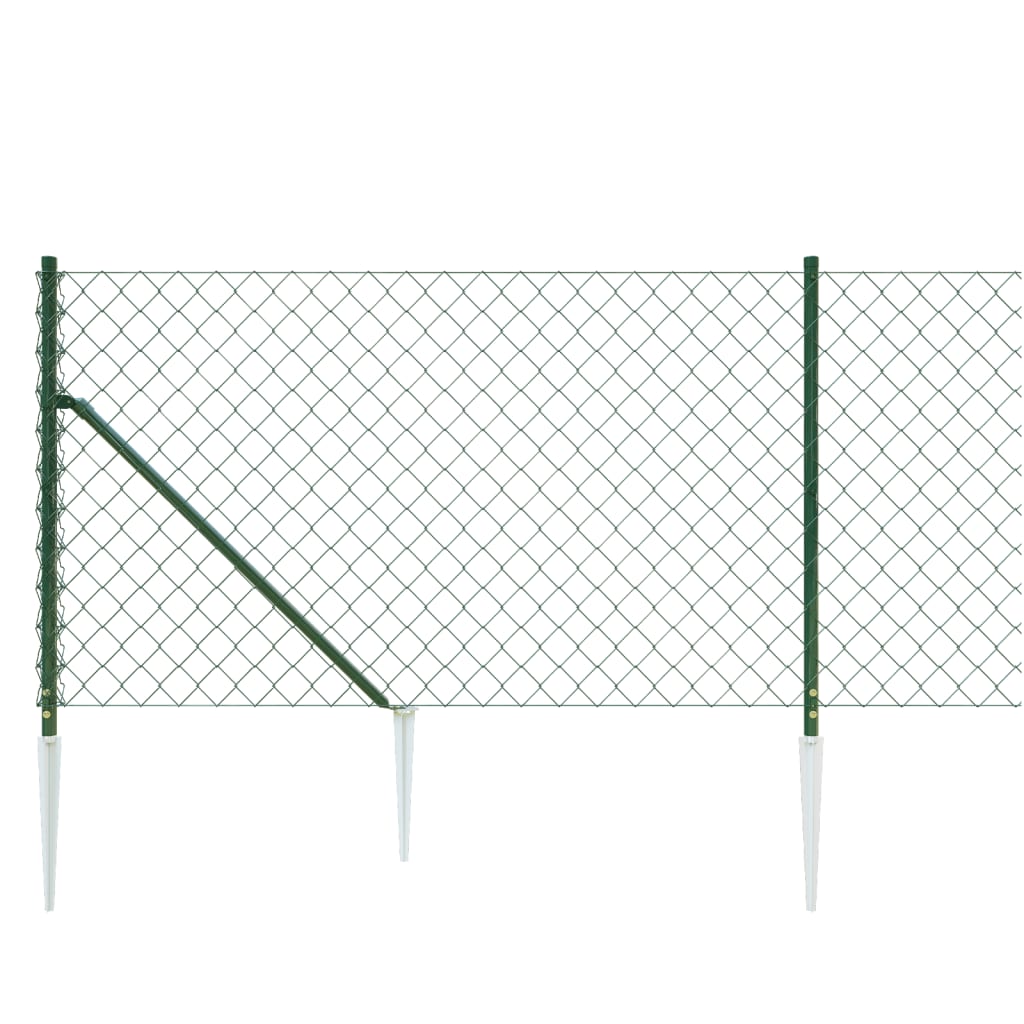 vidaXL Gaashek met grondankers 1x10 m groen