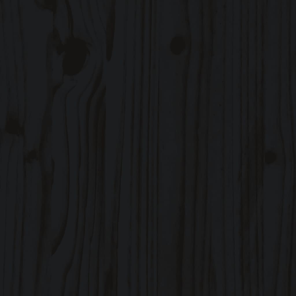 vidaXL Plantenbak 40x40x39 cm massief grenenhout zwart