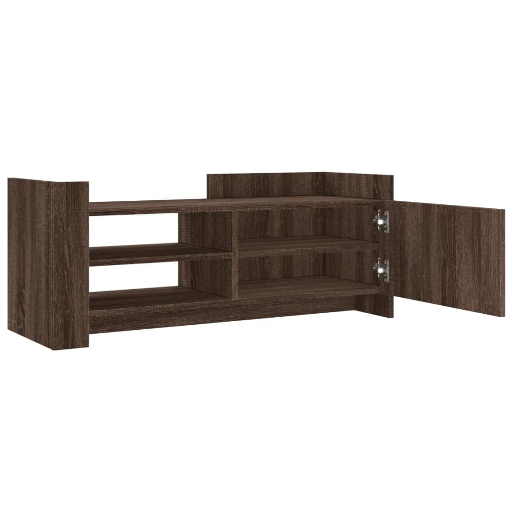 vidaXL Tv-meubel 100x35x40 cm bewerkt hout bruin eikenkleur