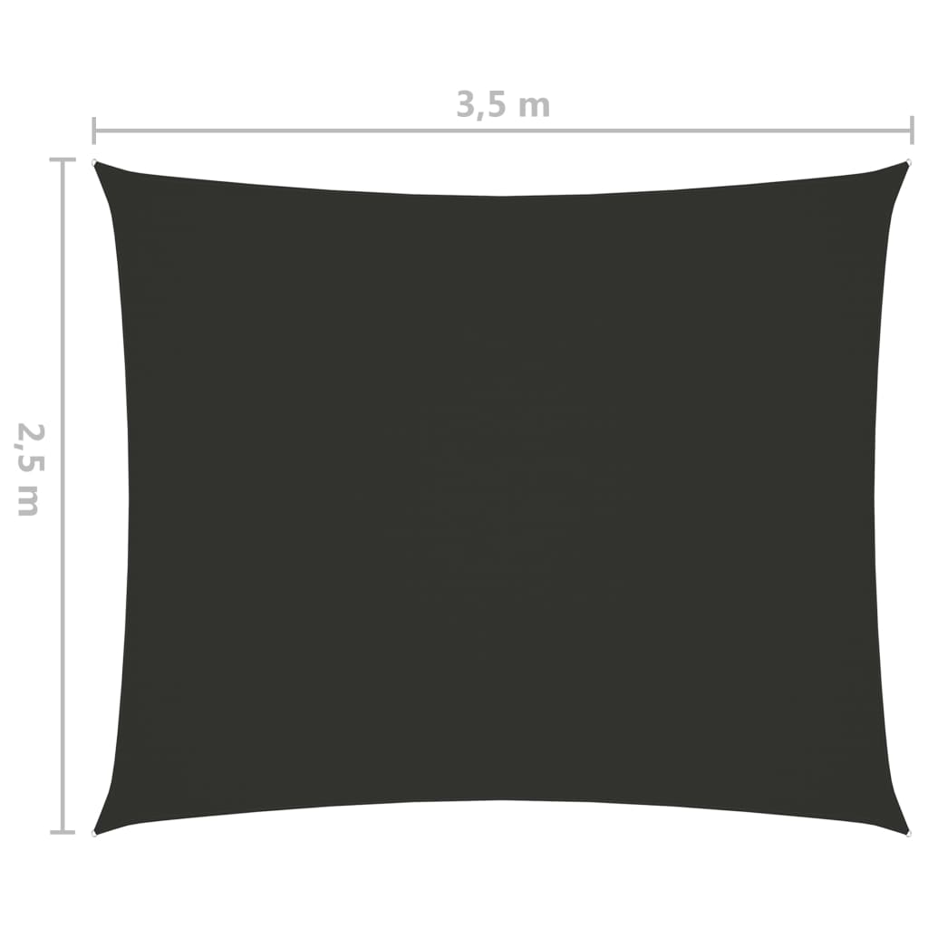 vidaXL Zonnescherm rechthoekig 2,5x3,5 m oxford stof antracietkleurig