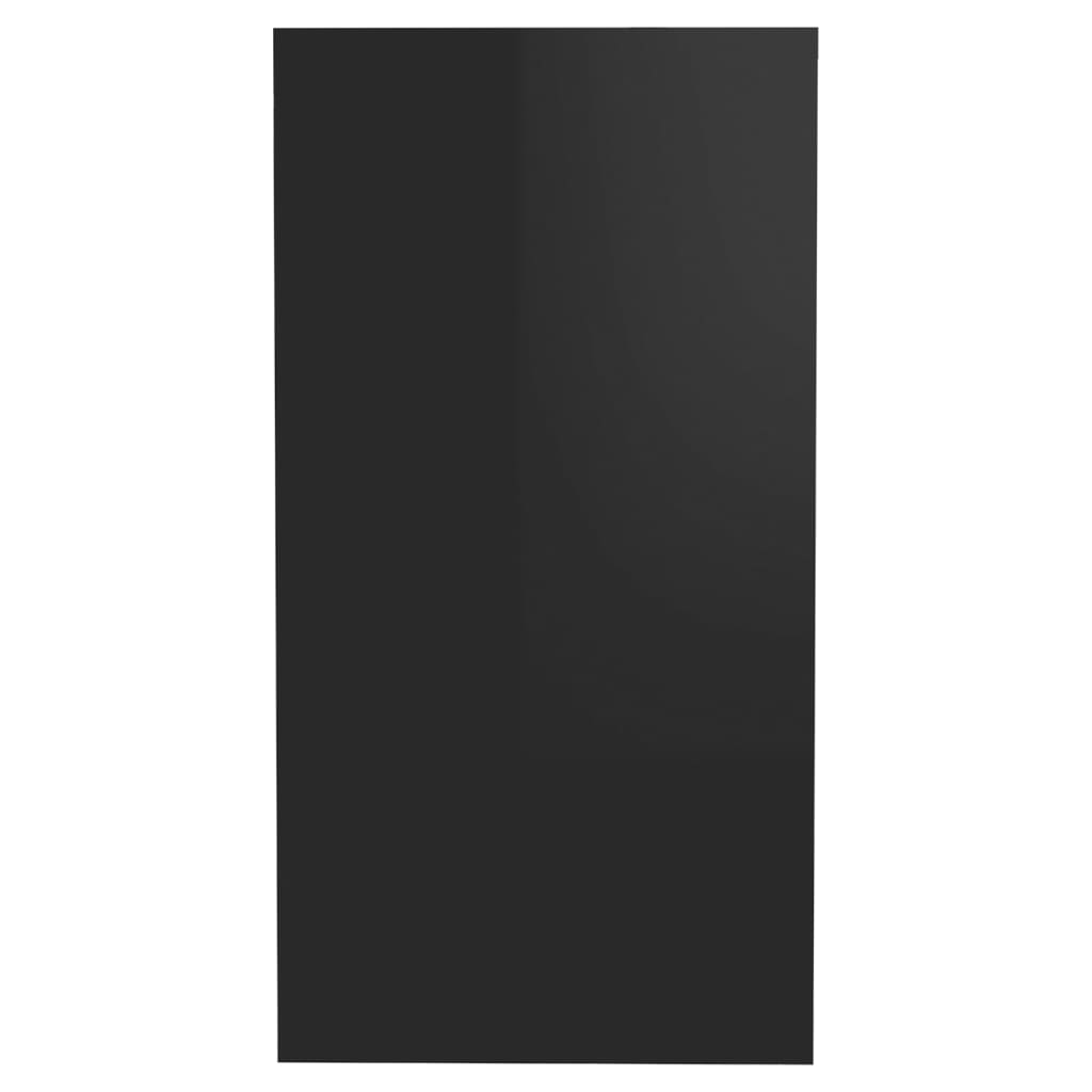 vidaXL Bijzettafel 50x26x50 cm spaanplaat hoogglans zwart