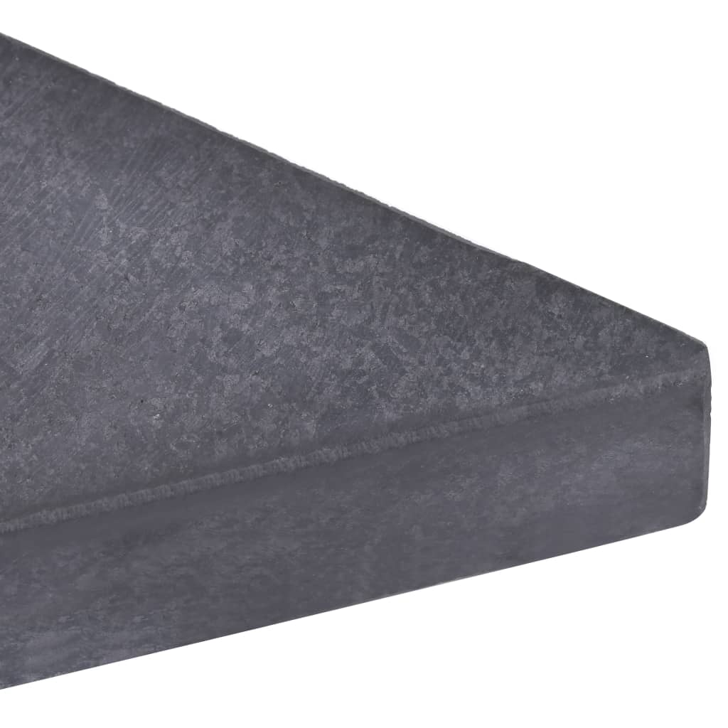 vidaXL Parasolvoetplaat vierkant 15 kg graniet zwart