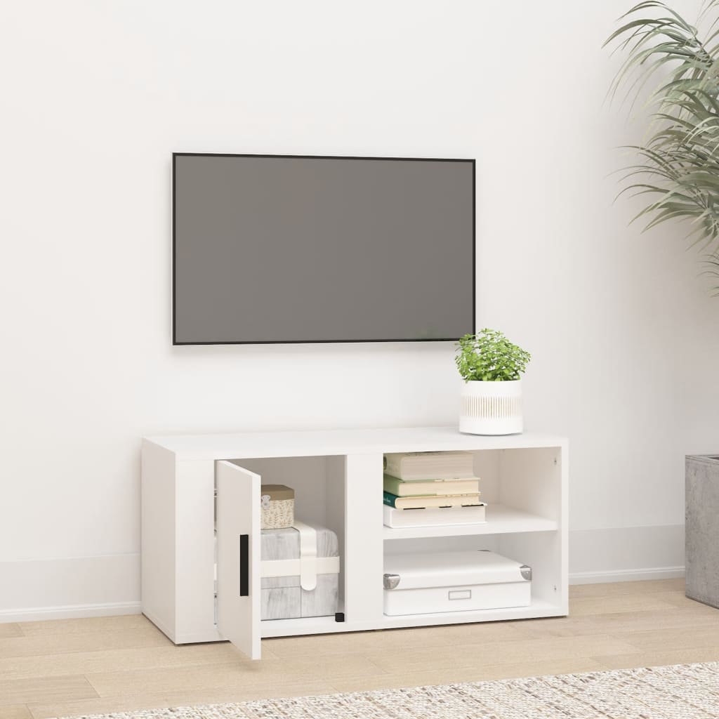 vidaXL Tv-meubel 80x31,5x36 cm bewerkt hout wit