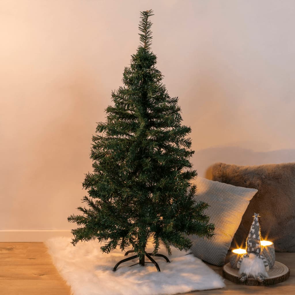 HI Kerstboom met metalen standaard 120 cm groen
