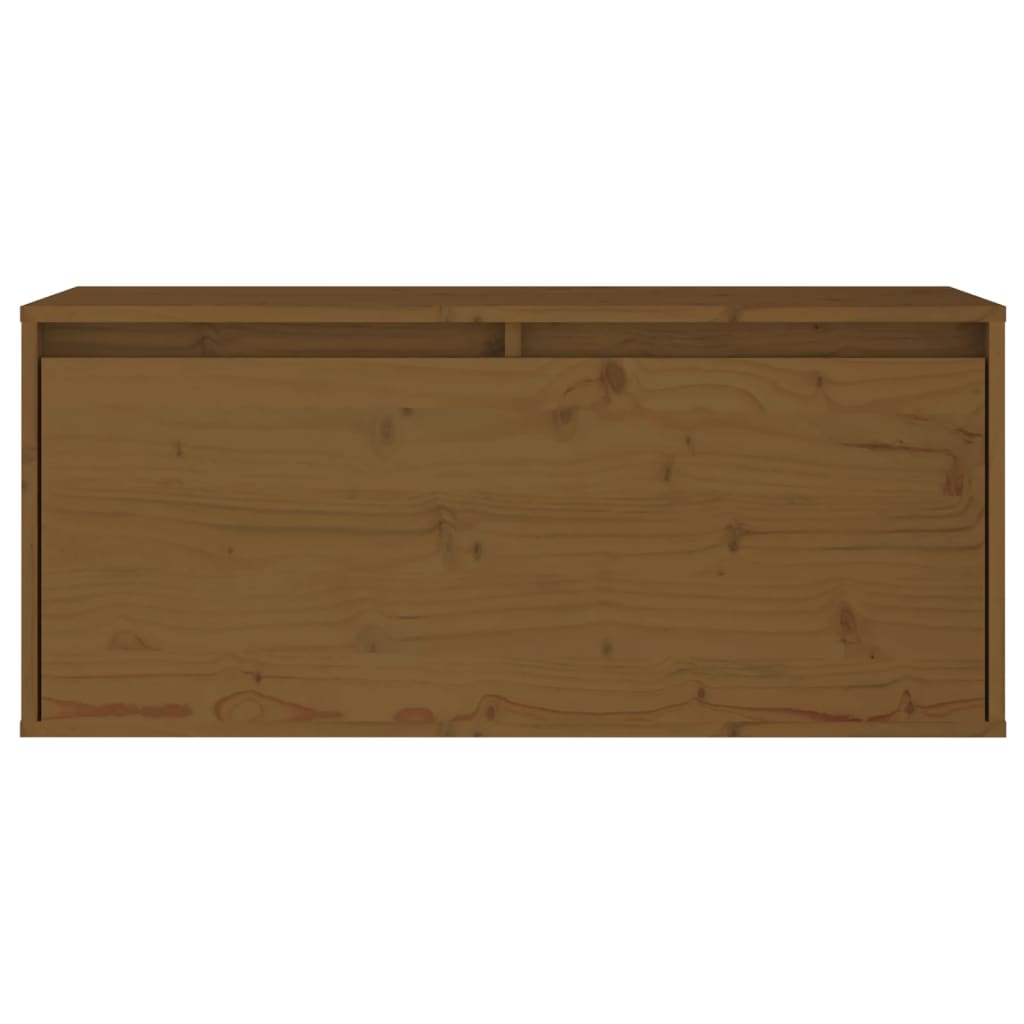 vidaXL Wandkast 80x30x35 cm massief grenenhout honingbruin