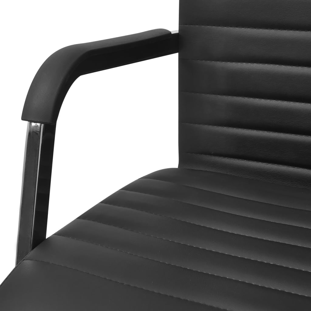 vidaXL Kantoorstoel 55x63 cm kunstleer zwart