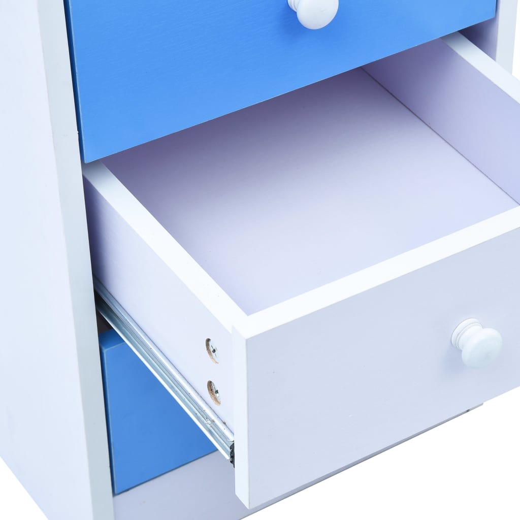vidaXL Kindertekentafel/-bureau kantelbaar blauw en wit