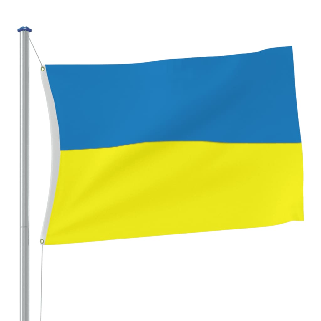 vidaXL Vlag Oekraïne met messing oogjes 90x150 cm