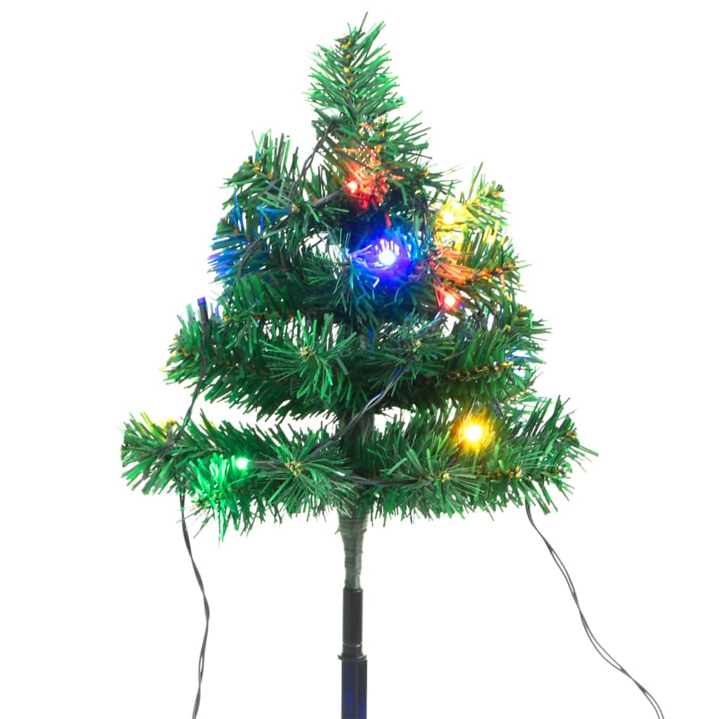 vidaXL Tuinpadkerstbomen 6 st met meerkleurige LED's 45 cm PVC