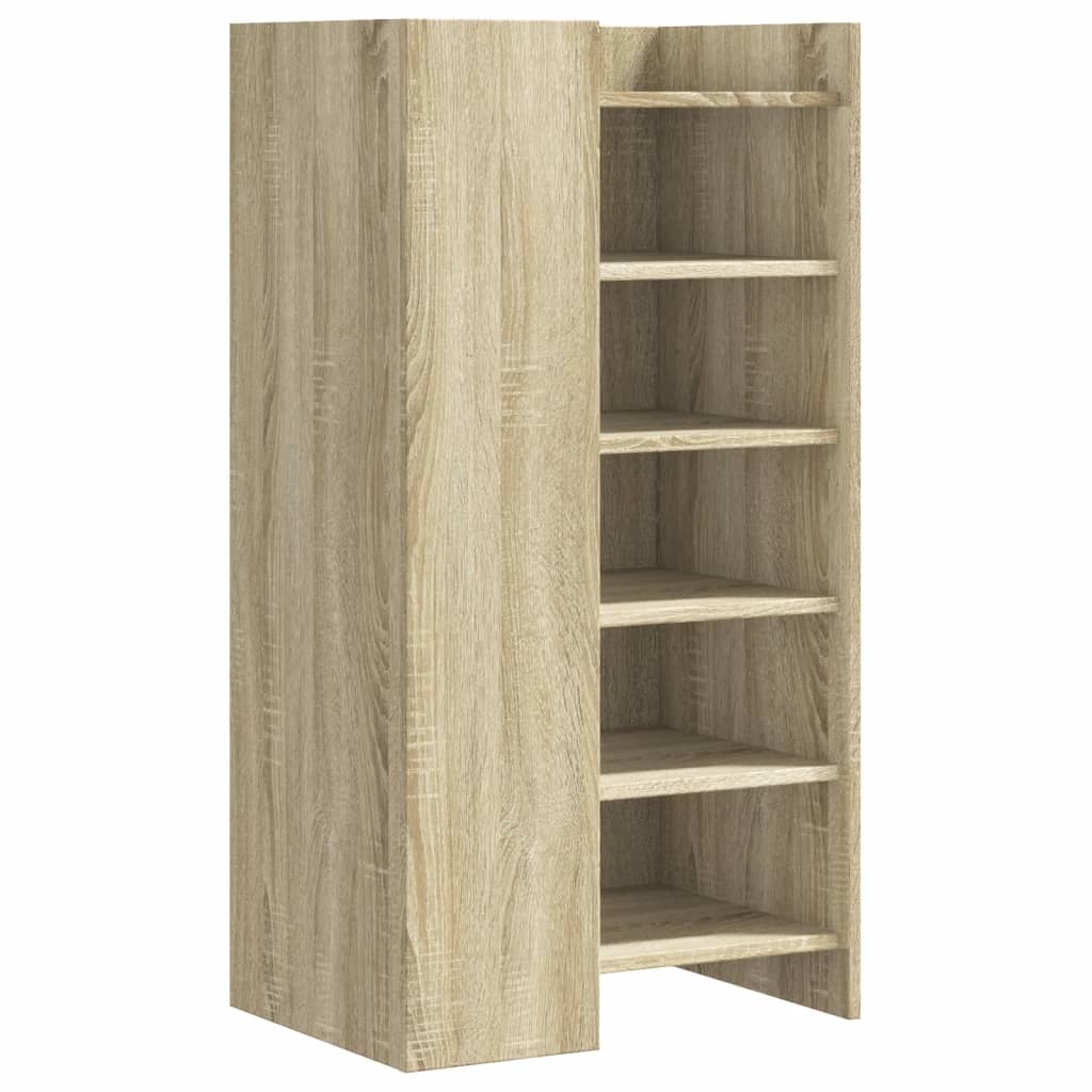 vidaXL Schoenenkast 52x37,5x100 cm bewerkt hout sonoma eikenkleurig