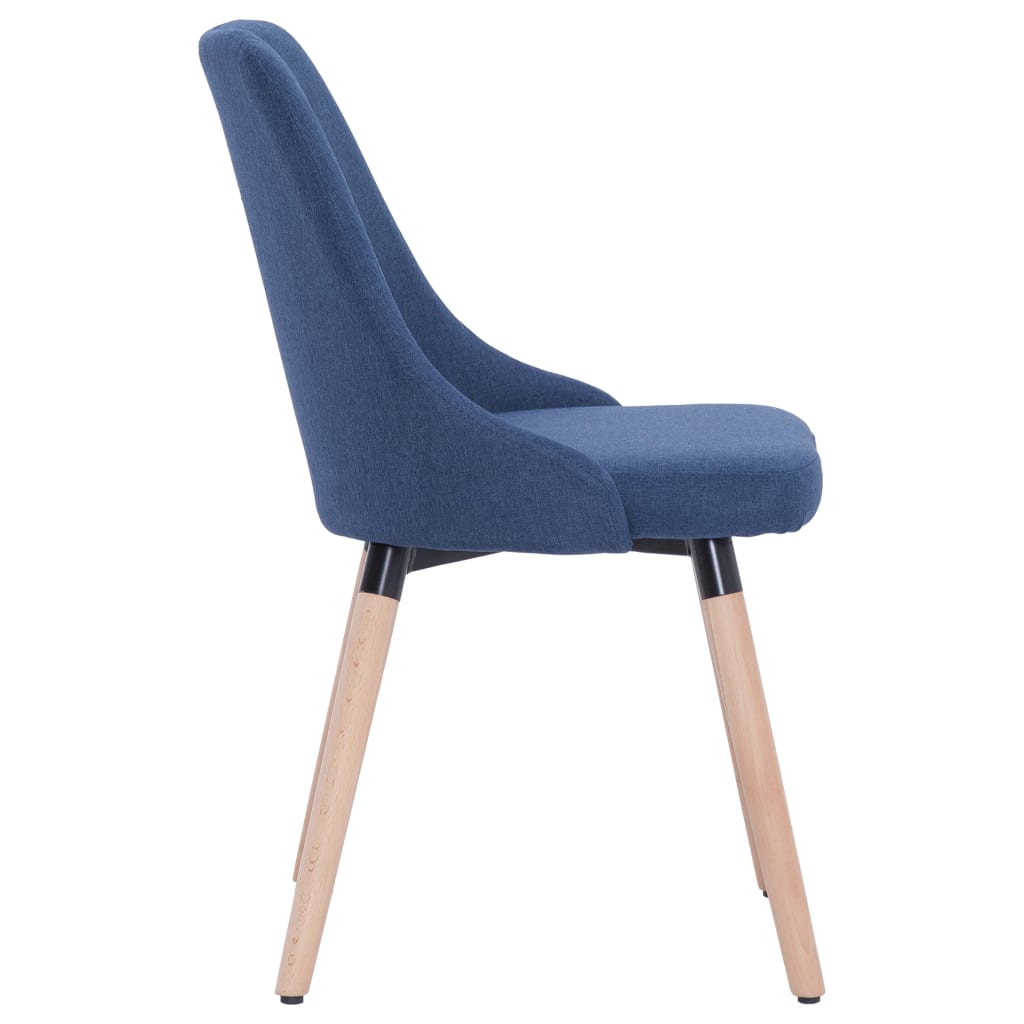 vidaXL Eetkamerstoelen 2 st stof blauw