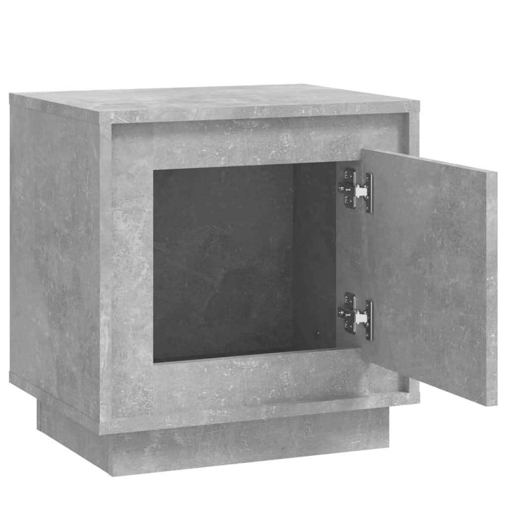 vidaXL Nachtkastje 44x35x45 cm bewerkt hout betongrijs