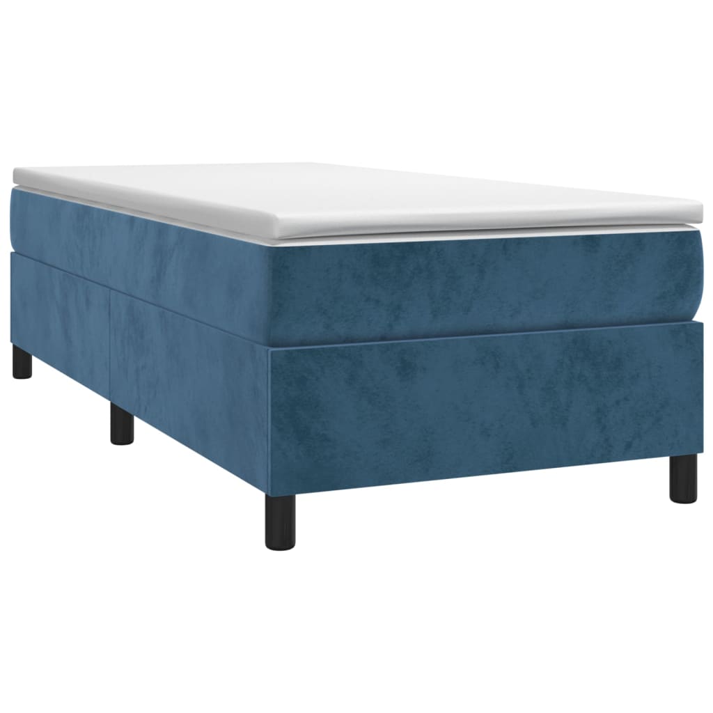 vidaXL Bedframe fluweel donkerblauw 90x190 cm