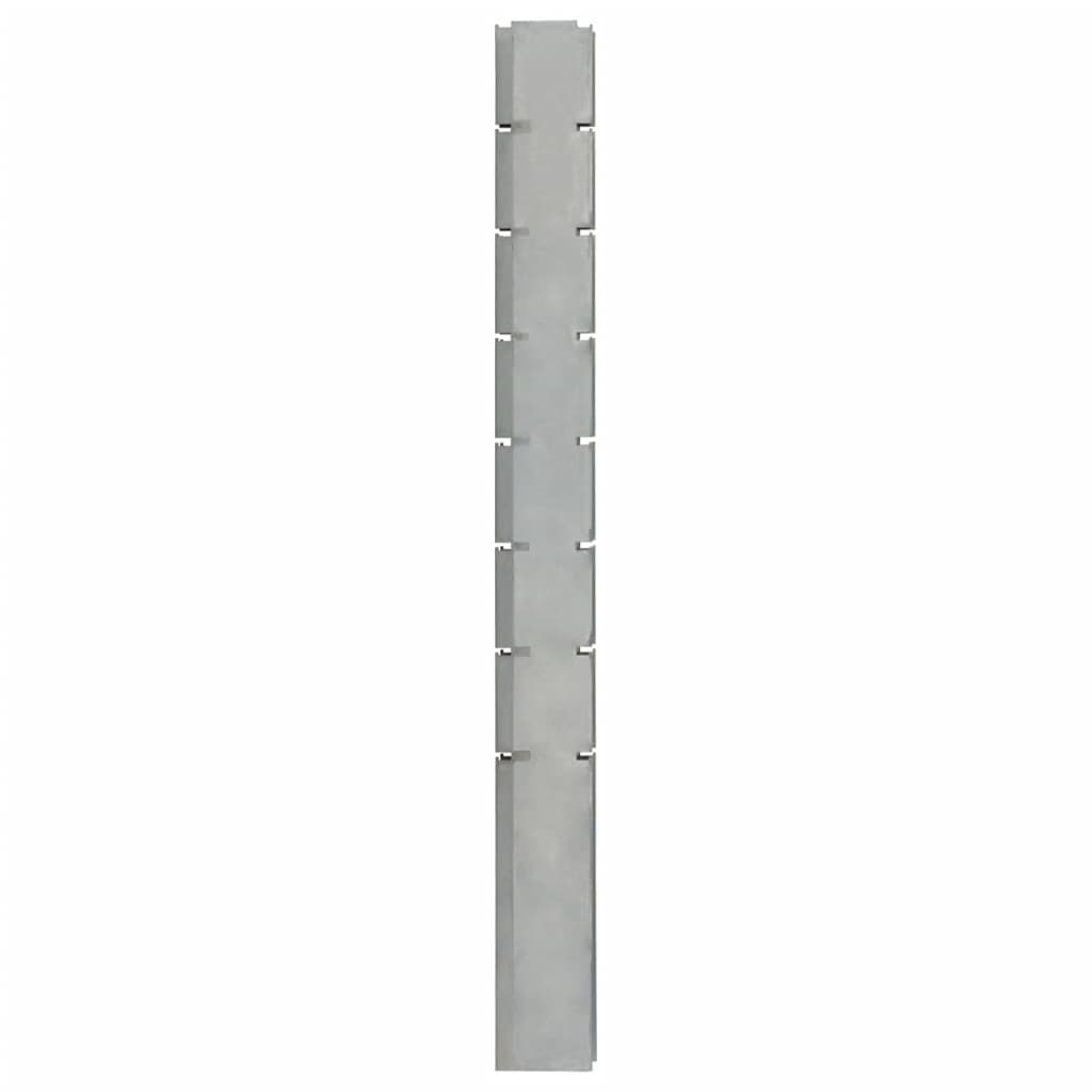 vidaXL Schanskorfpaal 200 cm gegalvaniseerd staal zilverkleurig
