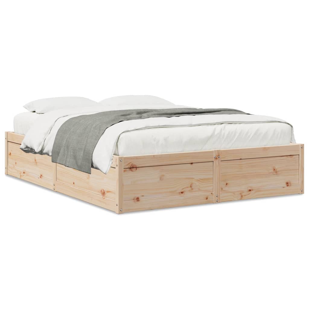 vidaXL Bedframe zonder matras massief grenenhout 160x200 cm