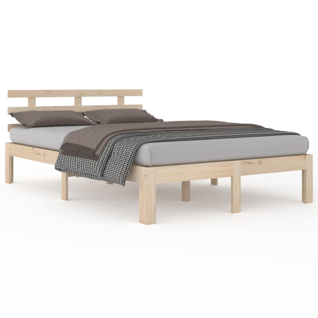 vidaXL Bedframe zonder matras massief hout 140x200 cm