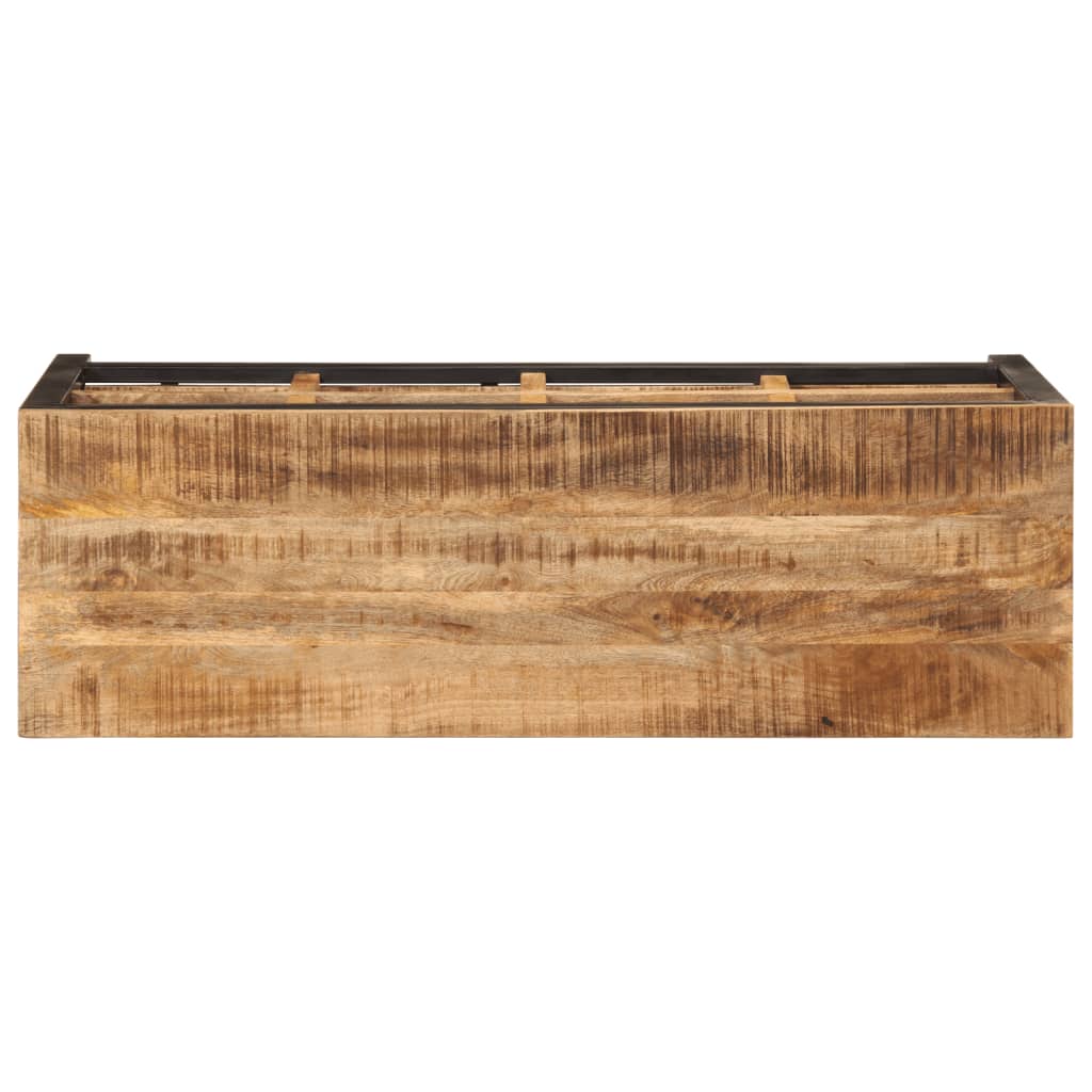 vidaXL Schoenenbankje 110x35x51 cm massief mangohout