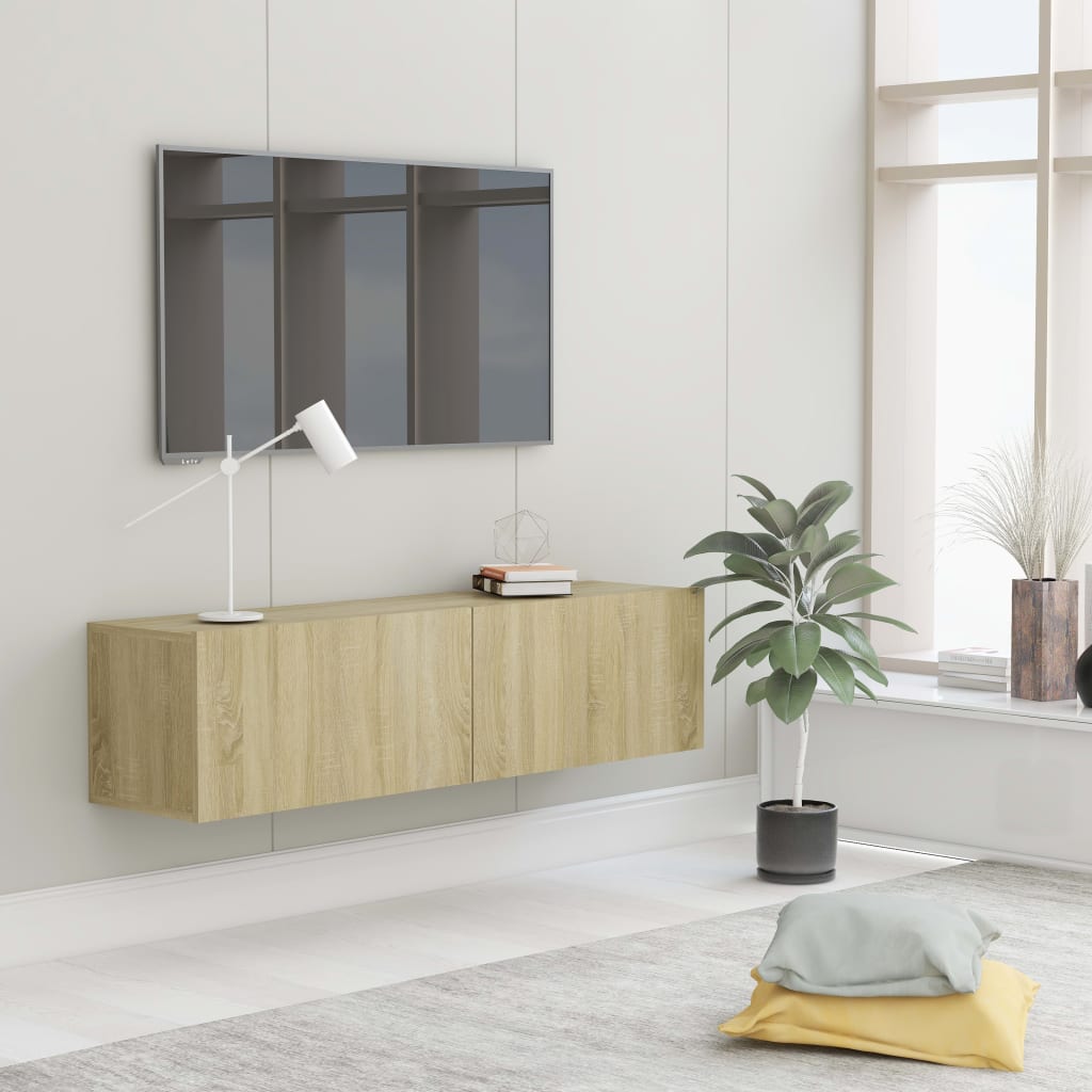 vidaXL Tv-meubel 120x30x30 cm bewerkt hout sonoma eikenkleurig
