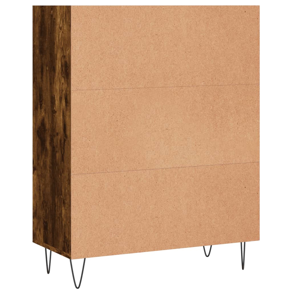 vidaXL Boekenkast 69,5x32,5x90 cm bewerkt hout gerookt eikenkleurig