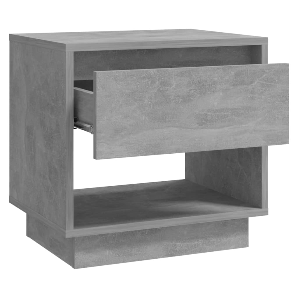 vidaXL Nachtkastjes 2 st 45x34x44 cm bewerkt hout betongrijs