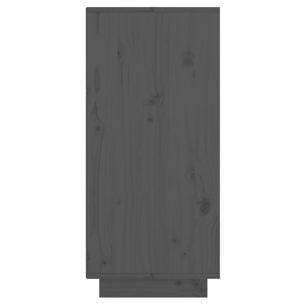 vidaXL Dressoir 60x34x75 cm massief grenenhout grijs