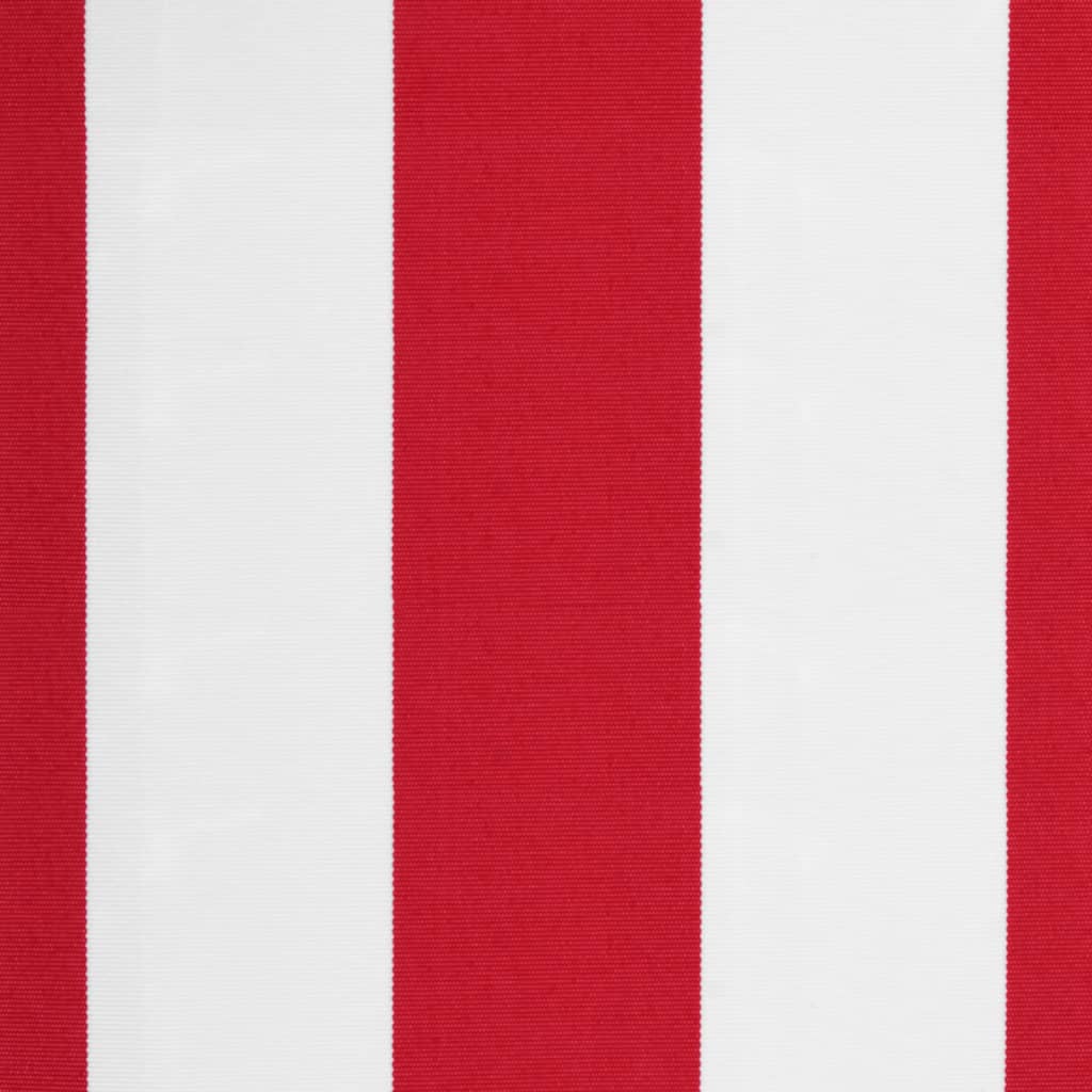 vidaXL Vervangingsdoek voor luifel gestreept 5x3,5 m rood en wit