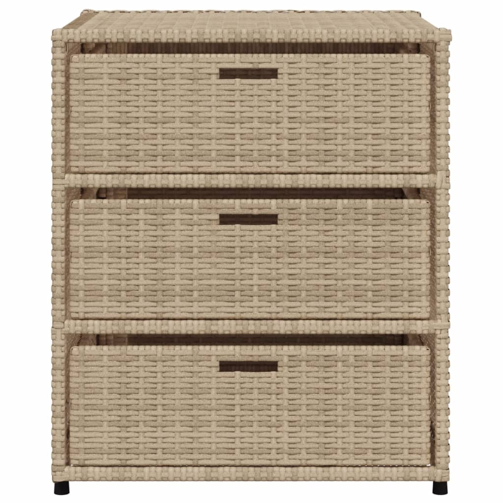 vidaXL Tuinkast 55x59x69 cm poly rattan beige