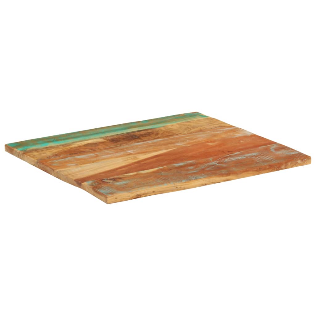 vidaXL Tafelblad rechthoekig 25-27 mm 70x80 cm massief gerecycled hout