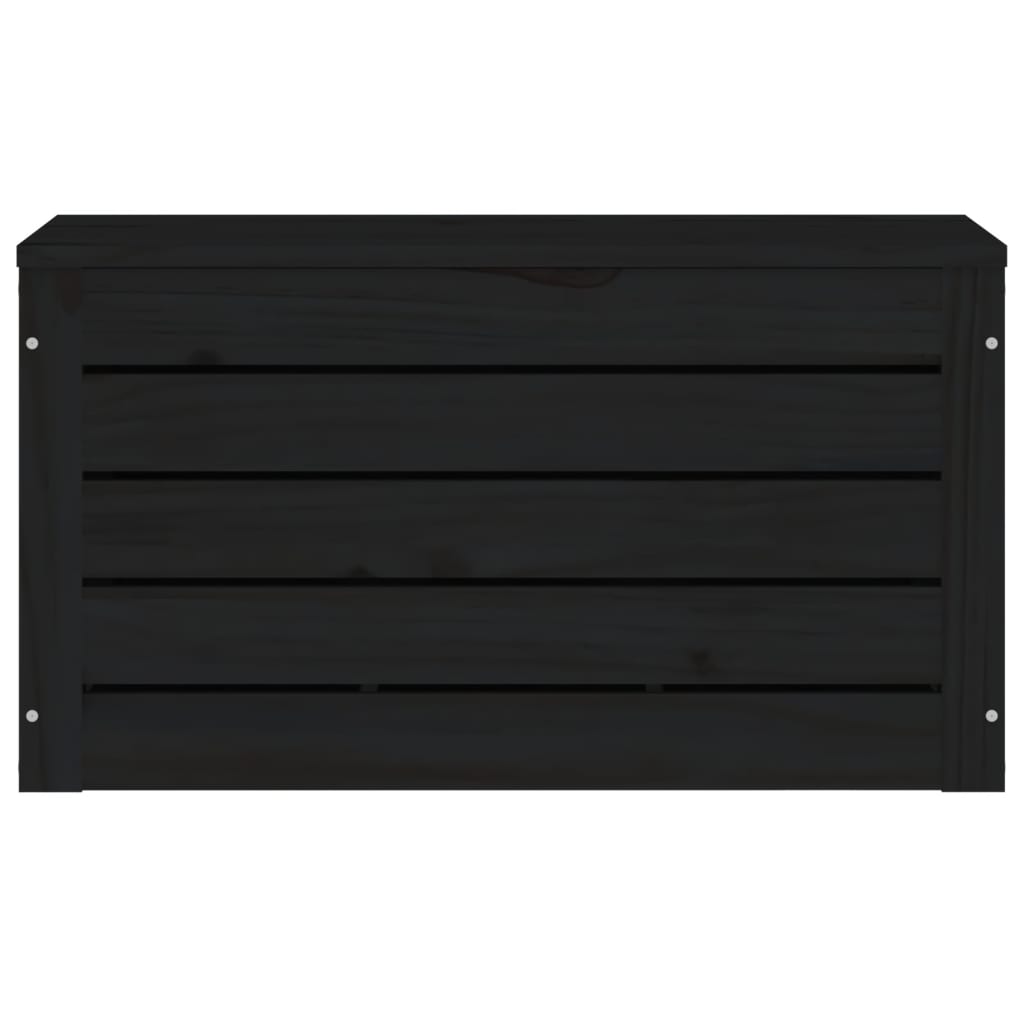 vidaXL Opbergbox zwart 59,5x36,5x33 cm massief grenenhout