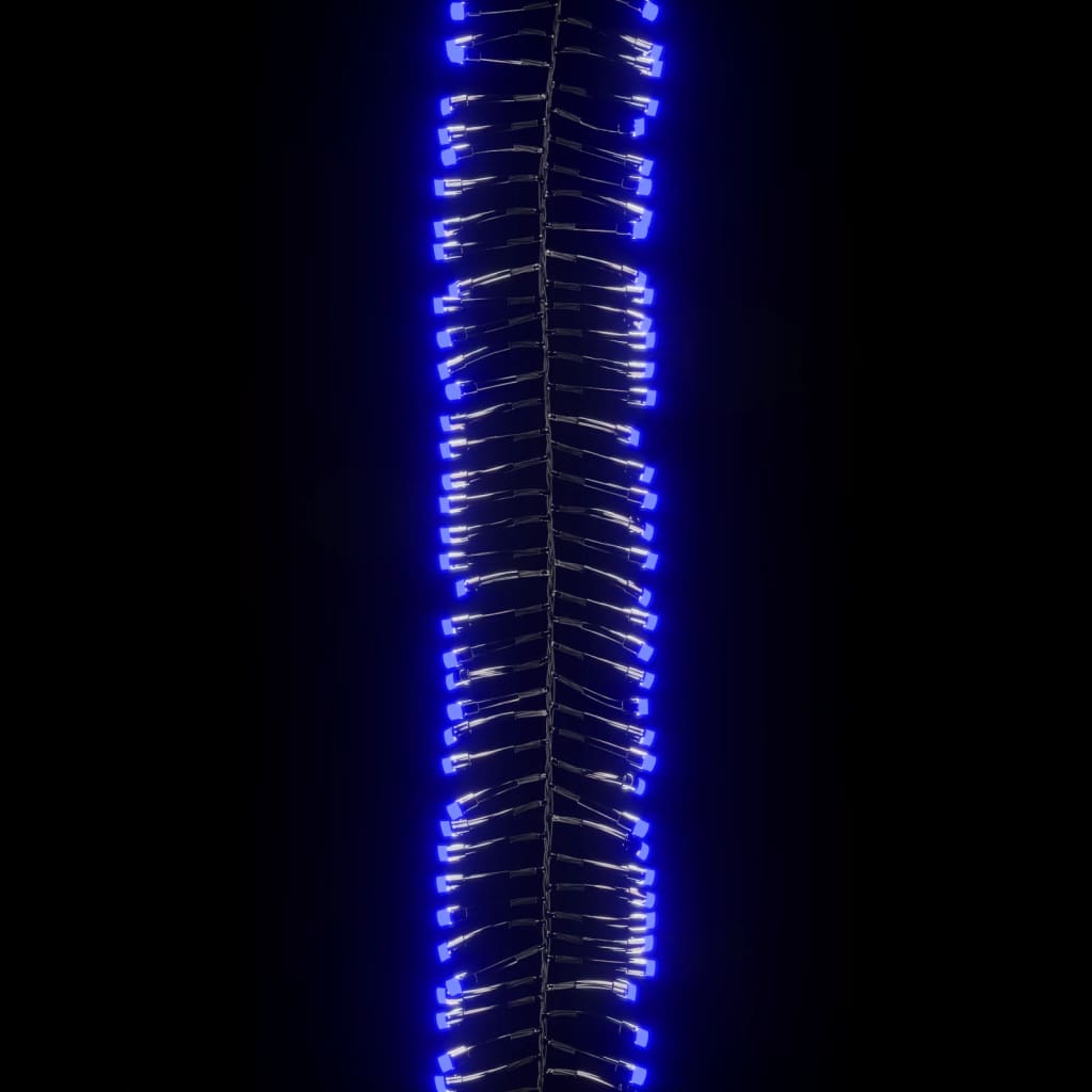 vidaXL Lichtslinger cluster met 1000 LED's blauw 11 m PVC