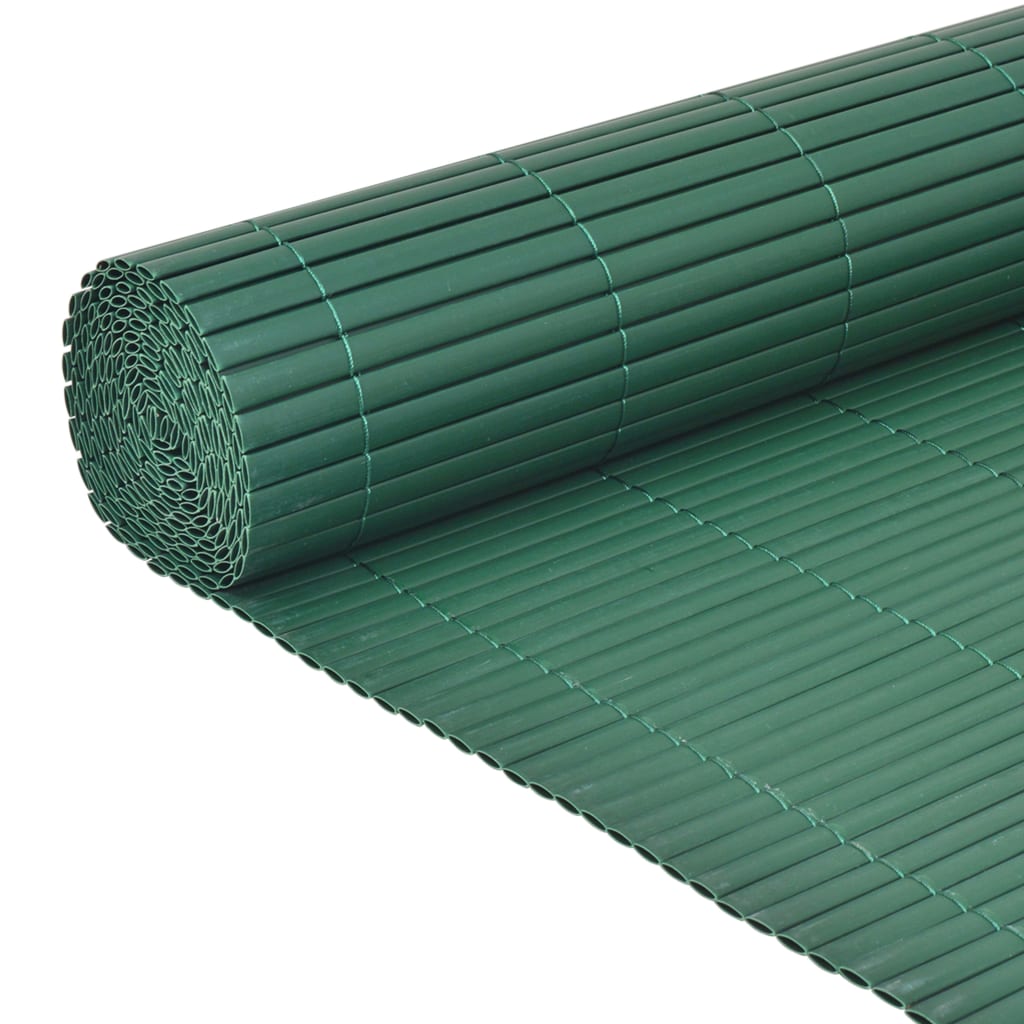 vidaXL Tuinafscheiding dubbelzijdig 90x500 cm PVC groen